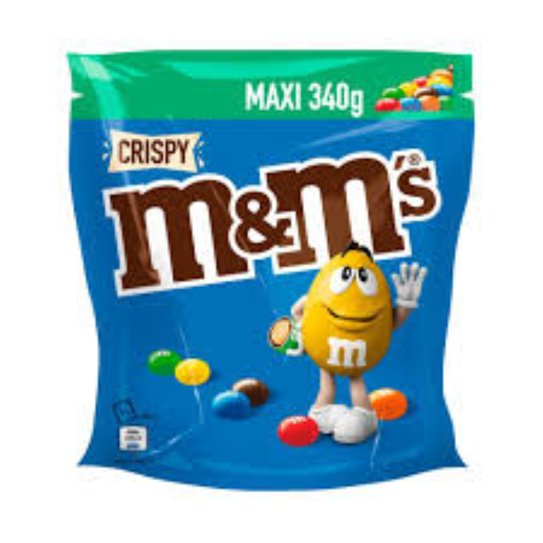M&M CRISP LARGE POUCH 340G